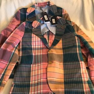 (1) Vineyard Vines By Shep & Ian Madras Blazer Cayman Plaid Boy’s 14 NWT